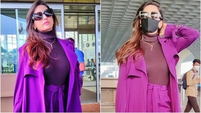 Nora Fatehi proves she is the queen of chic airport looks in ₹45k jacket and shorts: Photos and videos Nora Fatehi proves she is the queen of chic airport looks in ₹45k jacket and shorts: Photos and videos
