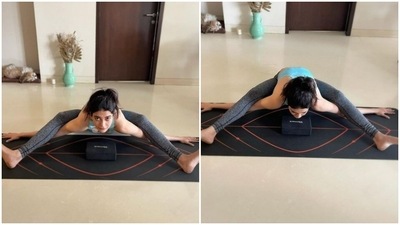Karishma Tanna is acing this yoga routine with flexibility and poise (Instagram/@karishmaktanna)