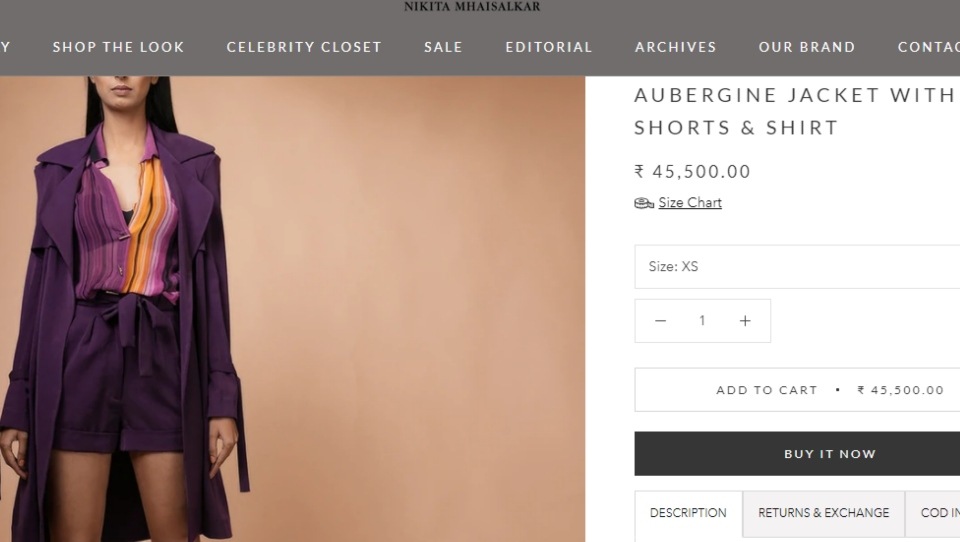 The Aubergine Jacket with Shorts &amp; Shirt.(nikitamhaisalkar.com)