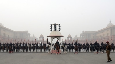 President's Bodyguards rehearse during the Beating Retreat ceremony for the Republic Day Parade, at Vijay Chowk, in New Delhi. (ANI) President's Bodyguards rehearse during the Beating Retreat ceremony for the Republic Day Parade, at Vijay Chowk, in New Delhi. (ANI)