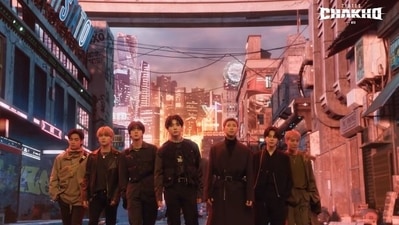 BTS members in 7 Fates Chakho.