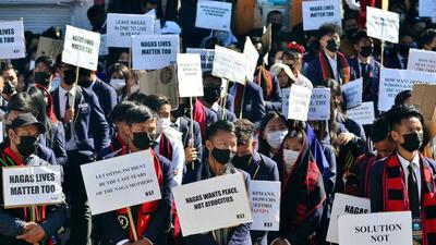 File photo of a mass rally in Kohima with the demand of repealing Armed Forces Special Power Act (AFPSA), 1958 after the Oting civilian killing in Nagaland. (ANI) File photo of a mass rally in Kohima with the demand of repealing Armed Forces Special Power Act (AFPSA), 1958 after the Oting civilian killing in Nagaland. (ANI)