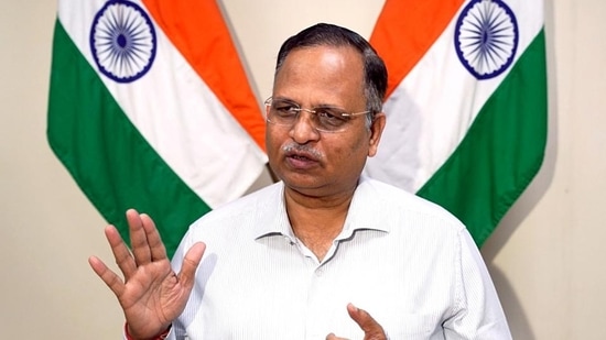 Delhi health minister Satyendar Jain(ANI file)