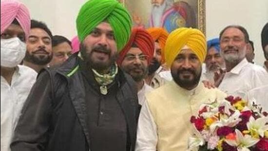 Punjab chief minister Charanjit Singh Channi and state Congress chief Navjot Singh Sidhu are both pushing for declaring the chief ministerial face before the February 14 assembly election, pitching themselves for the position. (HT file photo) Punjab chief minister Charanjit Singh Channi and state Congress chief Navjot Singh Sidhu are both pushing for declaring the chief ministerial face before the February 14 assembly election, pitching themselves for the position. (HT file photo)