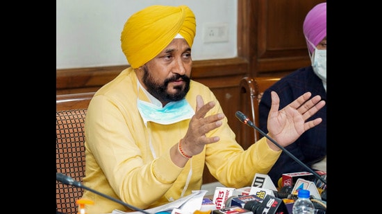 Punjab chief minister Charanjit Singh Channi’s name featured, along with 58 other sitting MLAs, in Congress’s list of 86 candidates for the February 14 Punjab assembly elections. (PTI)