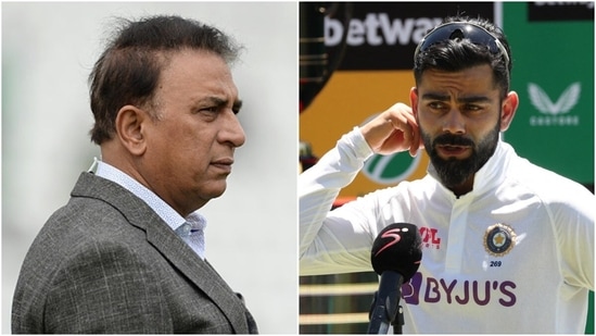 Sunil Gavaskar (L) was baffled with Virat Kohli's tactics during the third and final Test in Cape Town. (Getty/AP)