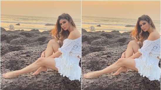 Mouni Roy goes for 'barefoot' walk on the beach in short skirt and