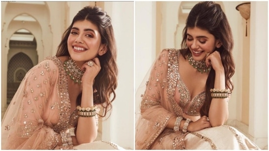 Sanjana Sanghi dropped major cues on bridal fashion with her recent pictures. The actor ditched casual Western attires and picked a traditional bridal ensemble to deck up for a photoshoot and it is making us drool like anything. This is the cue for future brides to scurry to take notes of how to ace the look for the big day.(Instagram/@sanjanasanghi96)