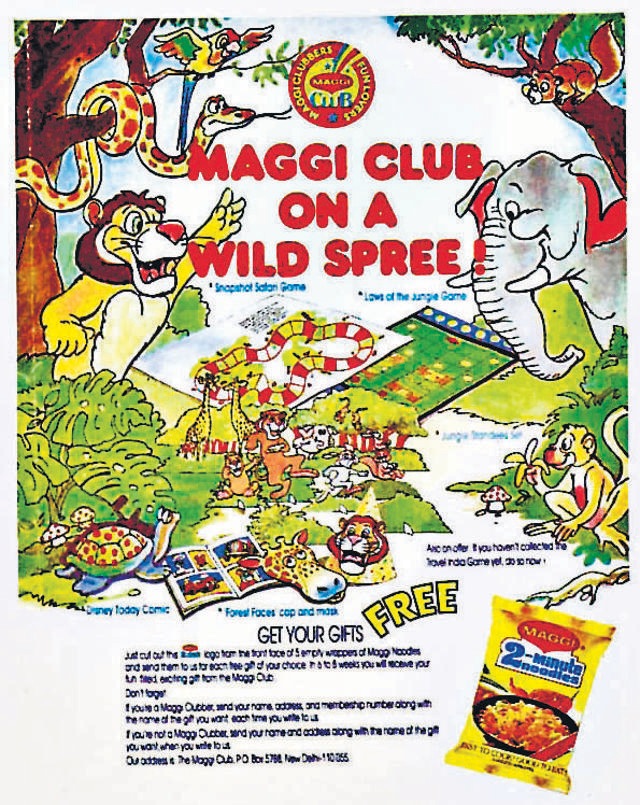 Early on, Maggi decided to target post-school snack time for children. It did this through ads and initiatives such as Maggi Club rewards, which invited children to send in empty wrappers in exchange for free gifts.