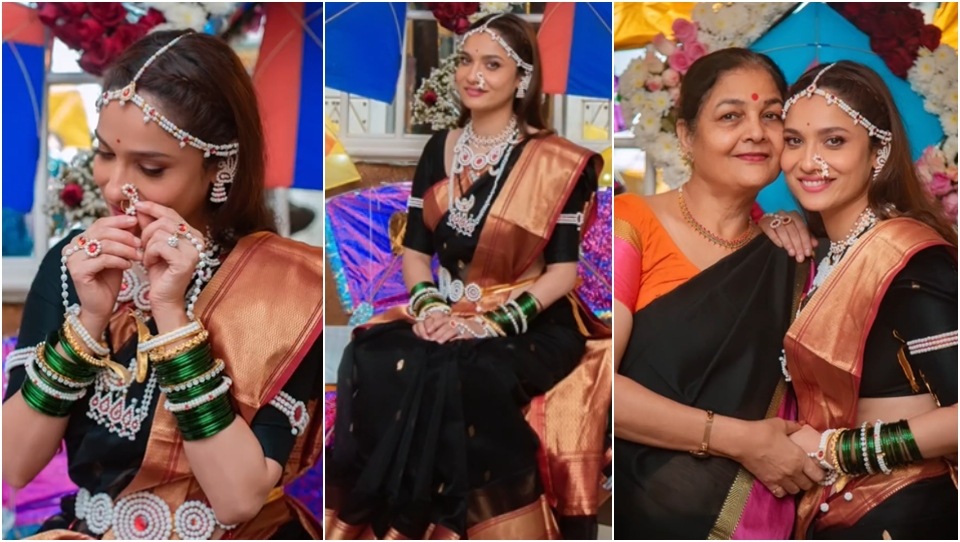 Ankita Lokhande celebrates Makar Sankranti in black saree, traditional  jewels