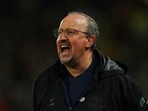 Everton's head coach Rafael Benitez gives instructions during the English FA Cup third round soccer match between Hull City and Everton at the MKM Stadium in Hull.