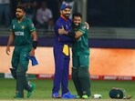 Former India captain Virat Kohli with Mohammad Rizwan and Babar Azam during T20 World Cup (Getty)
