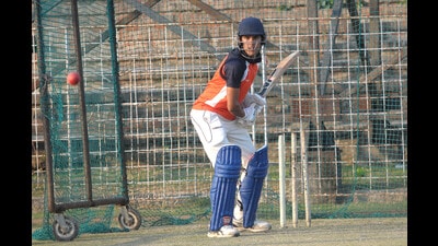 Chandigarh’s Rajangad Bawa is a medium pacer and middle-order batsman. (HT Photo)
