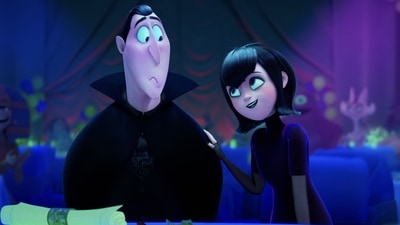 Hotel Transylvania Transformania review: Dracula (Brian Hull) and Mavis (Selena Gomez) in the film.