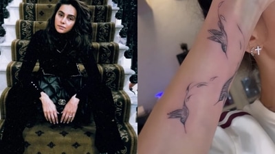 Shibani Dandekar got a new tattoo on her forearm. Shibani Dandekar got a new tattoo on her forearm.