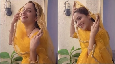 Ankita Lokhande in gorgeous yellow sharara waits for her Saajanji Vicky Jain: Pretty dulhan, says Internet Ankita Lokhande in gorgeous yellow sharara waits for her Saajanji Vicky Jain: Pretty dulhan, says Internet
