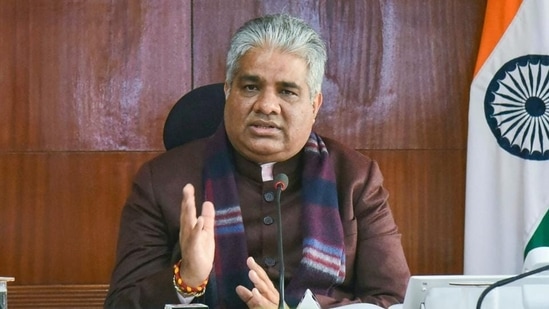 Union minister for environment, forest & climate change, labour & employment Bhupender Yadav. (PTI)