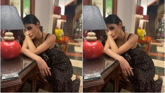 Mouni posted the pictures on her Instagram page with the caption, "Go! It's time to ignite; Turn down the fright; Your keen eyes bright; Everything is alright. Aron Micko HB."(Instagram/@imouniroy)