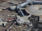 Another fire broke out in a new construction area of Abu Dhabi international airport. Police said both fires had been brought under control by afternoon.(HT_PRINT) Another fire broke out in a new construction area of Abu Dhabi international airport. Police said both fires had been brought under control by afternoon.(HT_PRINT)