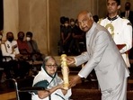 President Ram Nath Kovind presenting the Padma Shri award to Shanti Devi, at Rashtrapati Bhavan in New Delhi last year. (ANI Photo) President Ram Nath Kovind presenting the Padma Shri award to Shanti Devi, at Rashtrapati Bhavan in New Delhi last year. (ANI Photo)