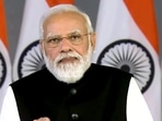 Prime Minister Narendra Modi addressing at the World Economic Forum's Davos Agenda via video conferencing, in New Delhi on Monday. (ANI) Prime Minister Narendra Modi addressing at the World Economic Forum's Davos Agenda via video conferencing, in New Delhi on Monday. (ANI)