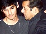 Ahan Shetty with Salman Khan before he made his Bollywood debut.