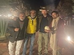 Ali Fazal on the sets of Kandahar with his co-stars. Ali Fazal on the sets of Kandahar with his co-stars.