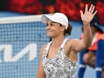 Australia's Ashleigh Barty celebrates winning her first round match against Ukraine's Lesia Tsurenko&nbsp;