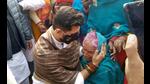 LJP (Ram Vilas) chief Chirag Paswan consoles a relative of a person killed in hooch tragedy. (PTI) LJP (Ram Vilas) chief Chirag Paswan consoles a relative of a person killed in hooch tragedy. (PTI)