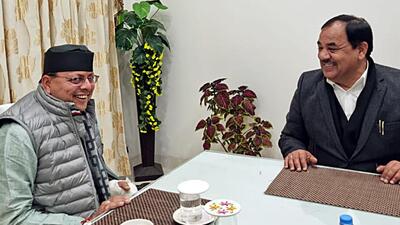 Uttarakhand chief minister Pushkar Singh Dhami on Sunday night sprung a surprise on Harak Singh Rawat, dropping him from his cabinet and booting him out of the BJP (ANI File Photo) Uttarakhand chief minister Pushkar Singh Dhami on Sunday night sprung a surprise on Harak Singh Rawat, dropping him from his cabinet and booting him out of the BJP (ANI File Photo)