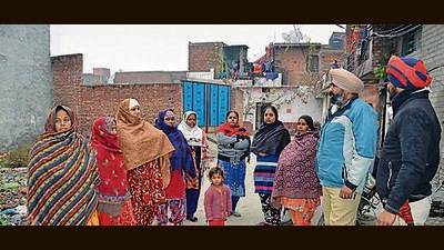 Cops with the help of locals collected the torn pages of Gutka Sahib and handed it over to the Gurdwara Sahib staff. (Gurpreet Singh/HT)