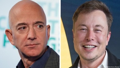 Jeff Bezos and Elon Musk are two of the richest people in the world. Jeff Bezos and Elon Musk are two of the richest people in the world.