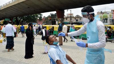 Bengaluru Urban district led the spike in Covid-19 cases with 15,947 new infections. (ANI) Bengaluru Urban district led the spike in Covid-19 cases with 15,947 new infections. (ANI)