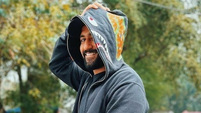 Fans are convinced Vicky Kaushal has got his shark print hoodie back from wife Katrina Kaif. Fans are convinced Vicky Kaushal has got his shark print hoodie back from wife Katrina Kaif.
