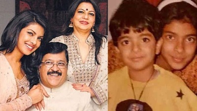 Priyanka Chopra with her parents and her brother. Priyanka Chopra with her parents and her brother. 
