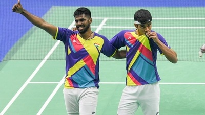 India’s Satwiksairaj Rankireddy and Chirag Shetty displayed nerves of steel. (India Open) India’s Satwiksairaj Rankireddy and Chirag Shetty displayed nerves of steel. (India Open)
