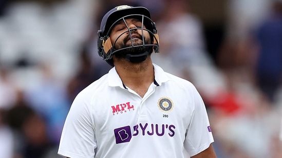 India batter Rohit Sharma goes back to the pavilion after being dismissed