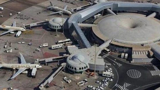 Another fire broke out in a new construction area of Abu Dhabi international airport. Police said both fires had been brought under control by afternoon.(HT_PRINT) Another fire broke out in a new construction area of Abu Dhabi international airport. Police said both fires had been brought under control by afternoon.(HT_PRINT)