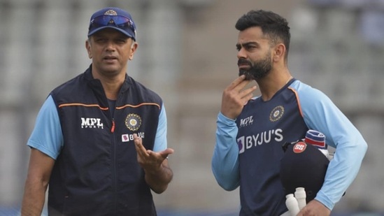 Rahul Dravid (L) and Virat Kohli. (Twitter)