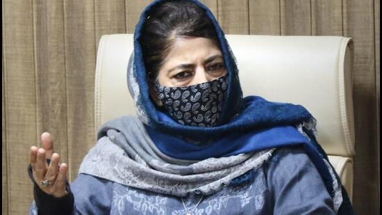 Addressing party’s tribal youth convention, PDP chief Mehbooba Mufti claimed that Jammu and Kashmir was in dire straits since August 5, 2019, and urged the youth to stand up against BJP’s “divisive politics”. (PTI File Photo)