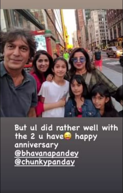 Farah Khan wishes Chunky Panday and his wife Bhavana Pandey.