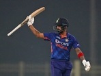 India batter KL Rahul celebrates after scoring 50 runs(AP) India batter KL Rahul celebrates after scoring 50 runs(AP)