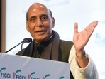 File photo of defence minister Rajnath Singh.(ANI) File photo of defence minister Rajnath Singh.(ANI)
