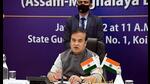 Assam Chief Minister Himanta Biswa Sarma interacts with representatives of all political parties on the Assam-Meghalaya border issue, at the State Guest House in Guwahati on Tuesday. (ANI PHOTO.) Assam Chief Minister Himanta Biswa Sarma interacts with representatives of all political parties on the Assam-Meghalaya border issue, at the State Guest House in Guwahati on Tuesday. (ANI PHOTO.)