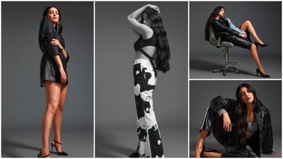 Actor, singer Shruti Haasan's fashion sense is not everyone's cup of tea. Her wardrobe includes a lot of monochrome shades. The actor recently turned cover girl for a leading magazine and wore outfits of her favourite shade, black. (Instagram/@shrutzhaasan) Actor, singer Shruti Haasan's fashion sense is not everyone's cup of tea. Her wardrobe includes a lot of monochrome shades. The actor recently turned cover girl for a leading magazine and wore outfits of her favourite shade, black. (Instagram/@shrutzhaasan)
