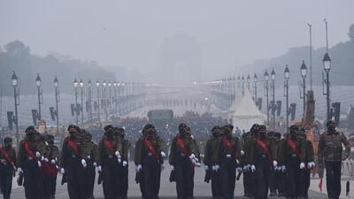 Indian Army rehearsing for Republic Day parade. (HT Photo) Indian Army rehearsing for Republic Day parade. (HT Photo)