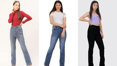 A pair of bootcut jeans does a good job of accentuating one's silhouette. A pair of bootcut jeans does a good job of accentuating one's silhouette.