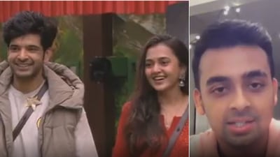 Karan Kundrra and Tejasswi Prakash speak with her brother.