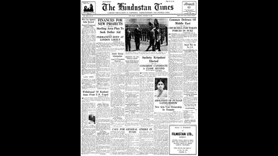 A screengrab of the Hindustan Times on January 19, 1952 A screengrab of the Hindustan Times on January 19, 1952