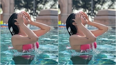 The Indian model and actor, who gained popularity after her role in Jannat, shared pictures of herself dressed in the pink swimsuit in three posts on Instagram. She captioned one of them, "Water water everywhere," and posted another with sun and mermaid emojis. (Instagram/@sonalchauhan) The Indian model and actor, who gained popularity after her role in Jannat, shared pictures of herself dressed in the pink swimsuit in three posts on Instagram. She captioned one of them, "Water water everywhere," and posted another with sun and mermaid emojis. (Instagram/@sonalchauhan)